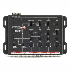 Crossover De Audio Eletrônico Analogico Automotivo Stetsom 4 Entradas 8 Saidas Stx-84 4 Vias 12v