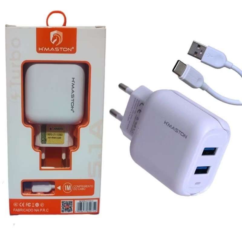 Carregador Turbo 5.1 H'maston Pro Iphone IOS TIPO C V8 Cabo Original — imagem 2 de 2