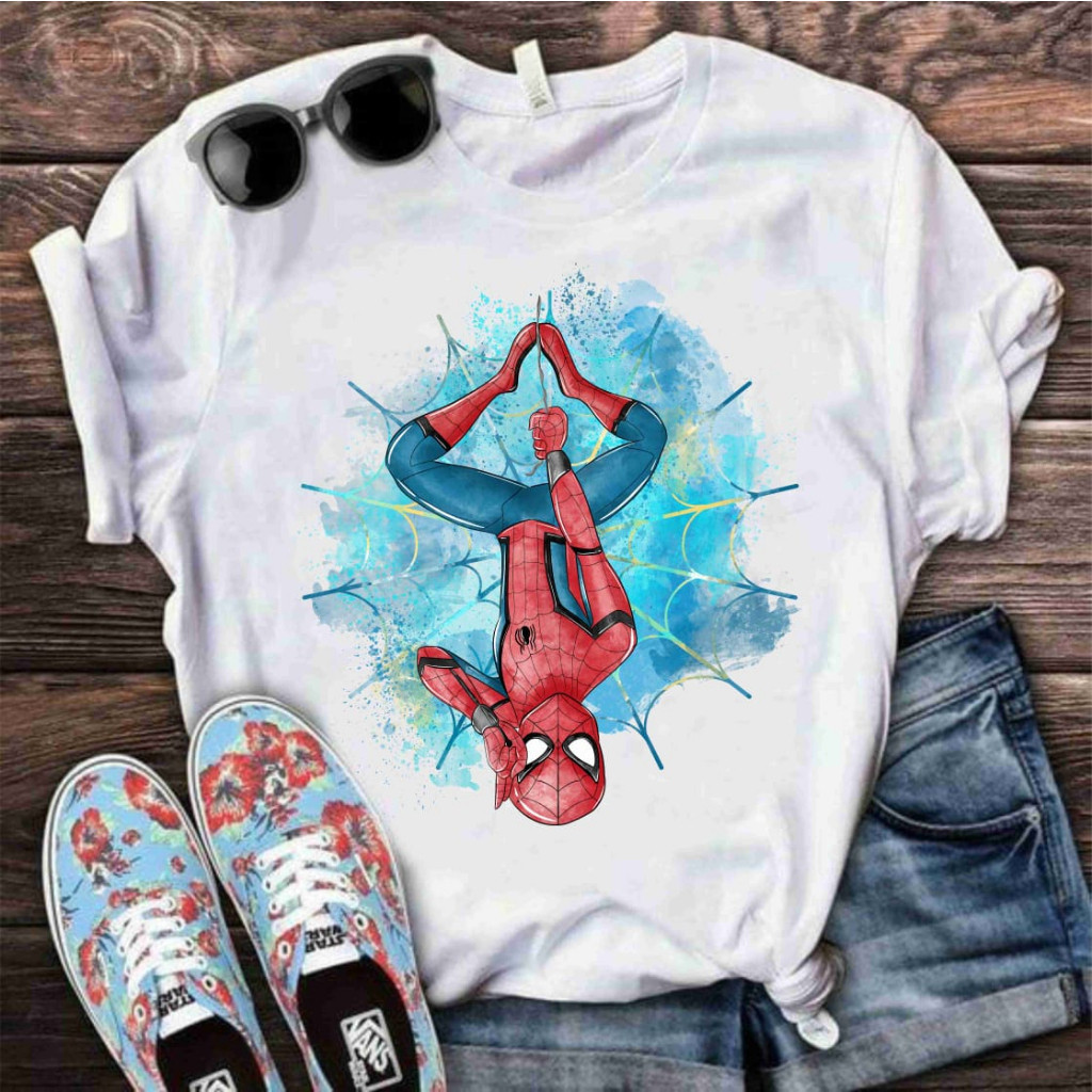 Camiseta T-Shirt Homem-Aranha Spider Man Camisa Camiseta Básica Estampa Super Herói