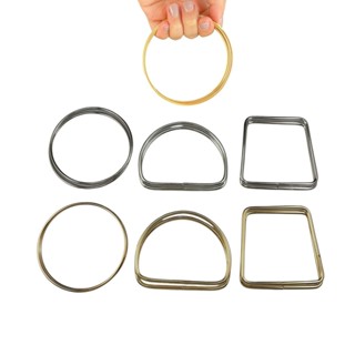 Alça De Metal Para Bolsa Dourada Ou Prata Meia Argola Retangular em Oferta na Shopee