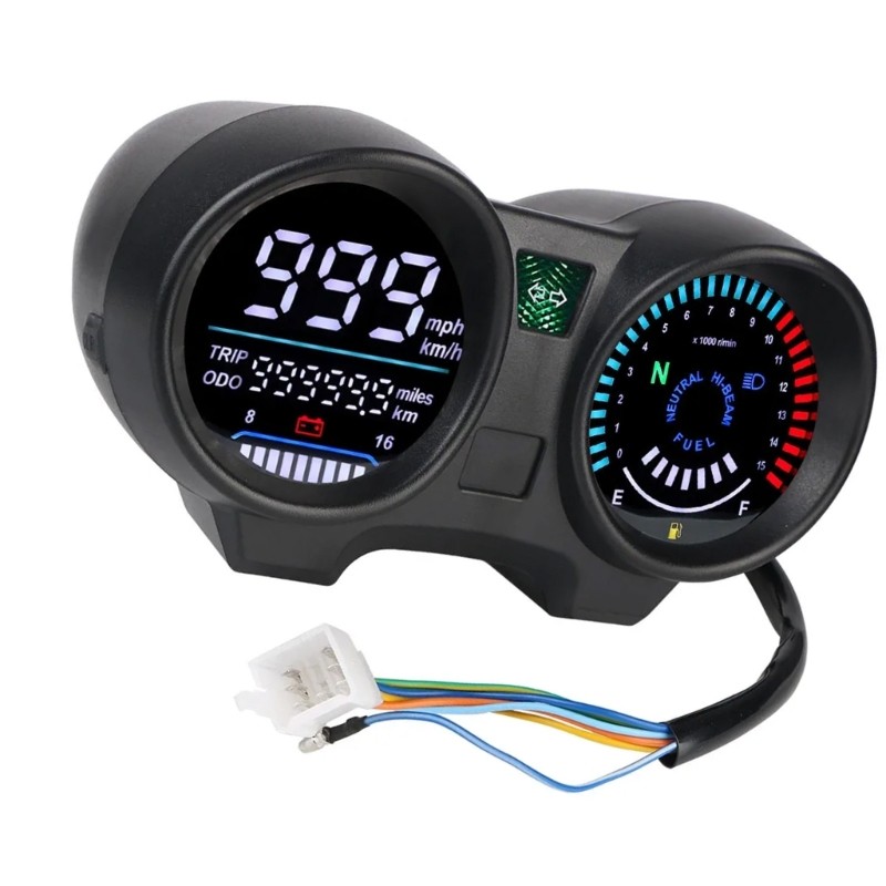 Li * 12V Painel Instrumentos Medidor Claro Display Leituras Distância Velocidade Precisa Para Ventilador