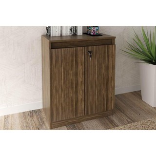 Balcão de Escritório ME4149 c/ 2 Portas c/ Chave Nogal - Tecno Mobili em Oferta na Shopee