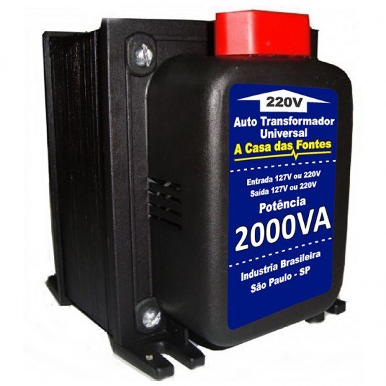 Transformador 2000va Geladeira , Ventilador 220v p/ 127v ou 127v p/ 220v 1400w