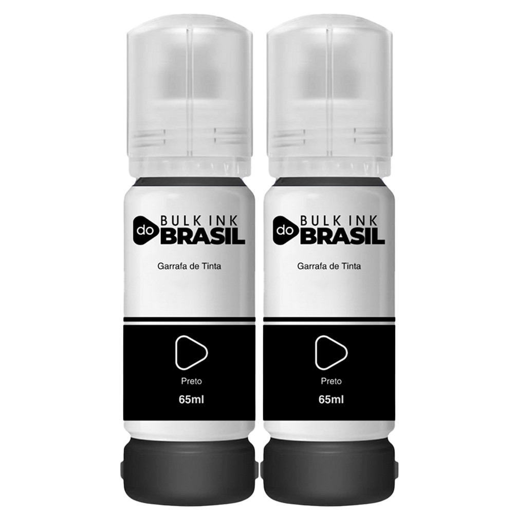 Kit 02 Refil Tintas Compatível para impressora Tank T544 L3110 L3150 L3210 L3250 T544 Preta
