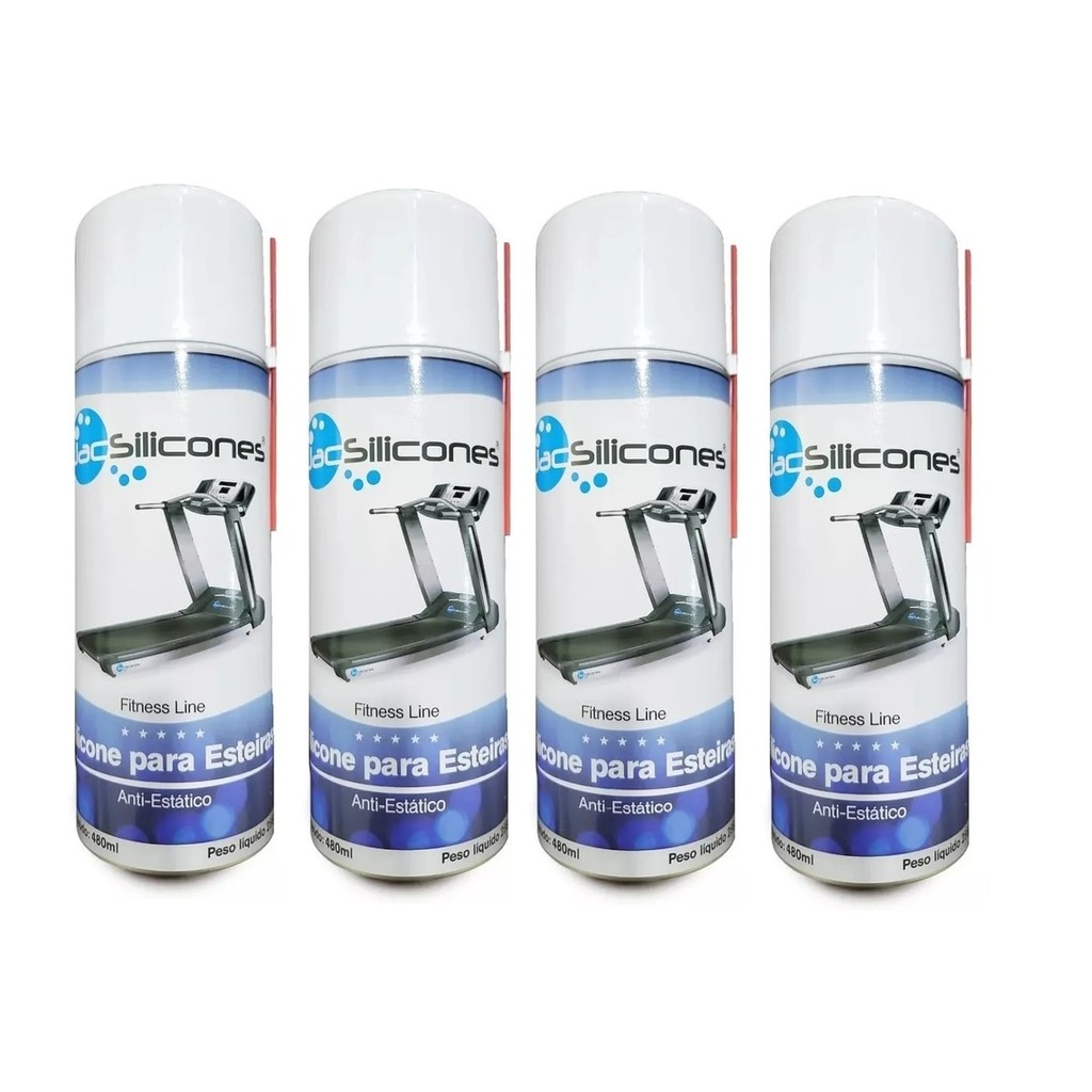 Kit 4 Silicone Óleo Lubrificante Spray Esteira 480 Ml Jac