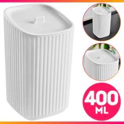 Porta Algodão E Cotonete Plástico Com Tampa Banheiro Lavabo Maquiagem