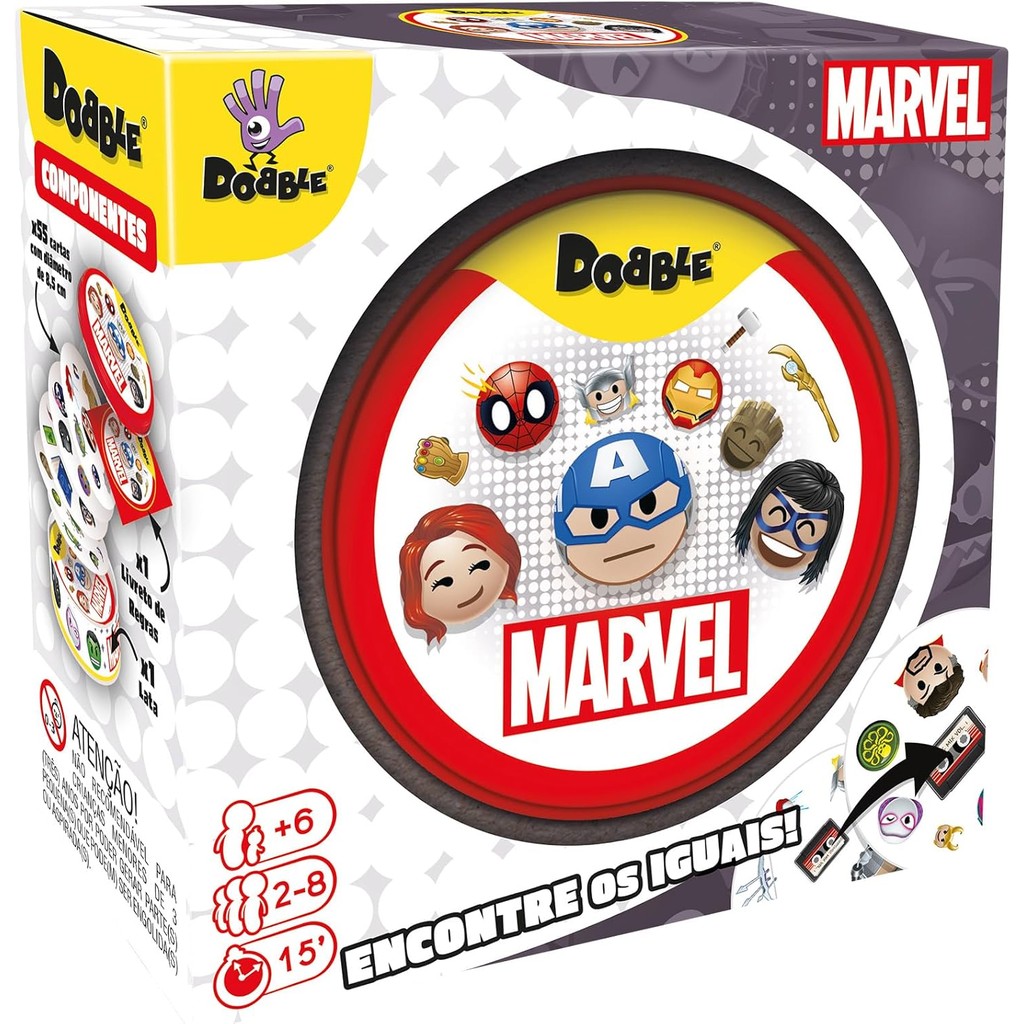 Jogo - Dobble Marvel Emoji Galápagos Jogos
