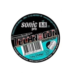 Chumbinho Sonic Pró Calibre 5,5mm - Pote Com 125 Pcs -