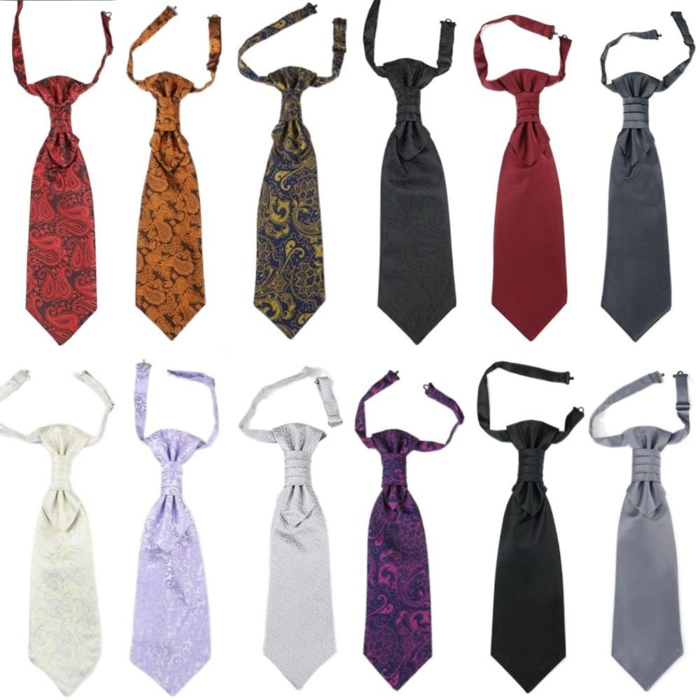 NKLE17 Gravatas Florais , Jacquard Ascots , Roupa De Pescoço Para Noivo , Gola Tecida Com Laço , Gravata Formal De Negóc — imagem 2 de 2
