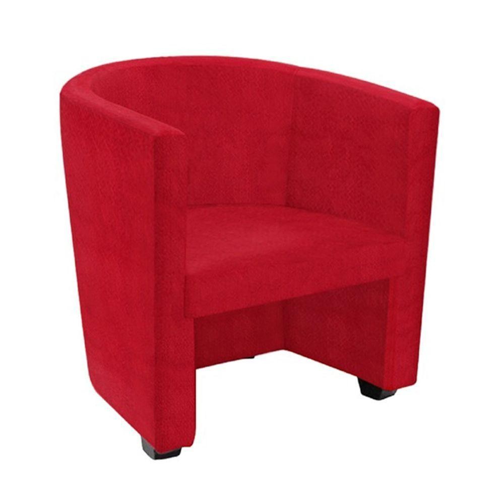 Poltrona Malta Recepção Tecido Suede - Vermelho - Cor: Vermelho em Oferta na Shopee