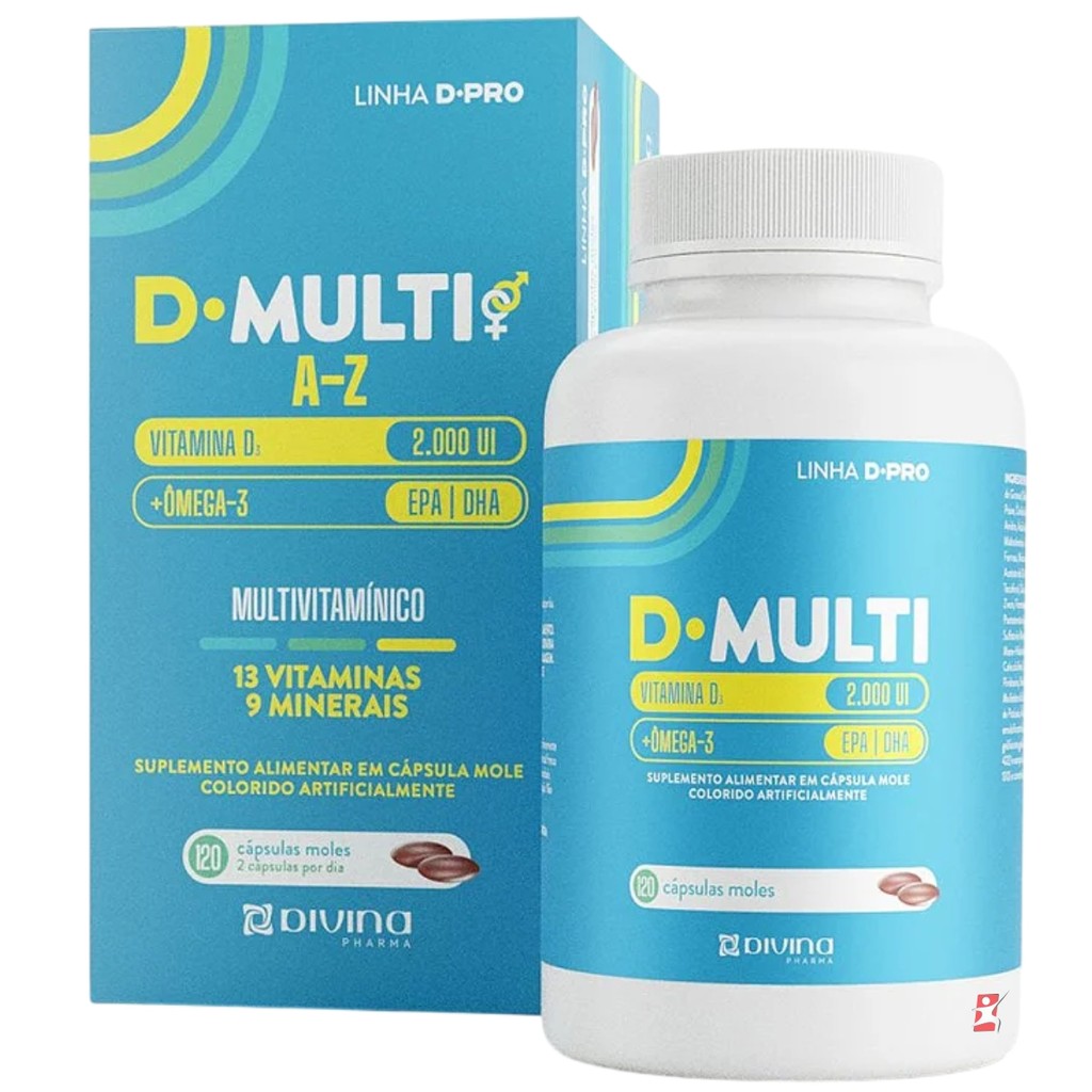 D-MULTI A-Z OMEGA 3 + VITAMINAS + MINERAIS 120 CAPSULAS - DIVINA PHARMA