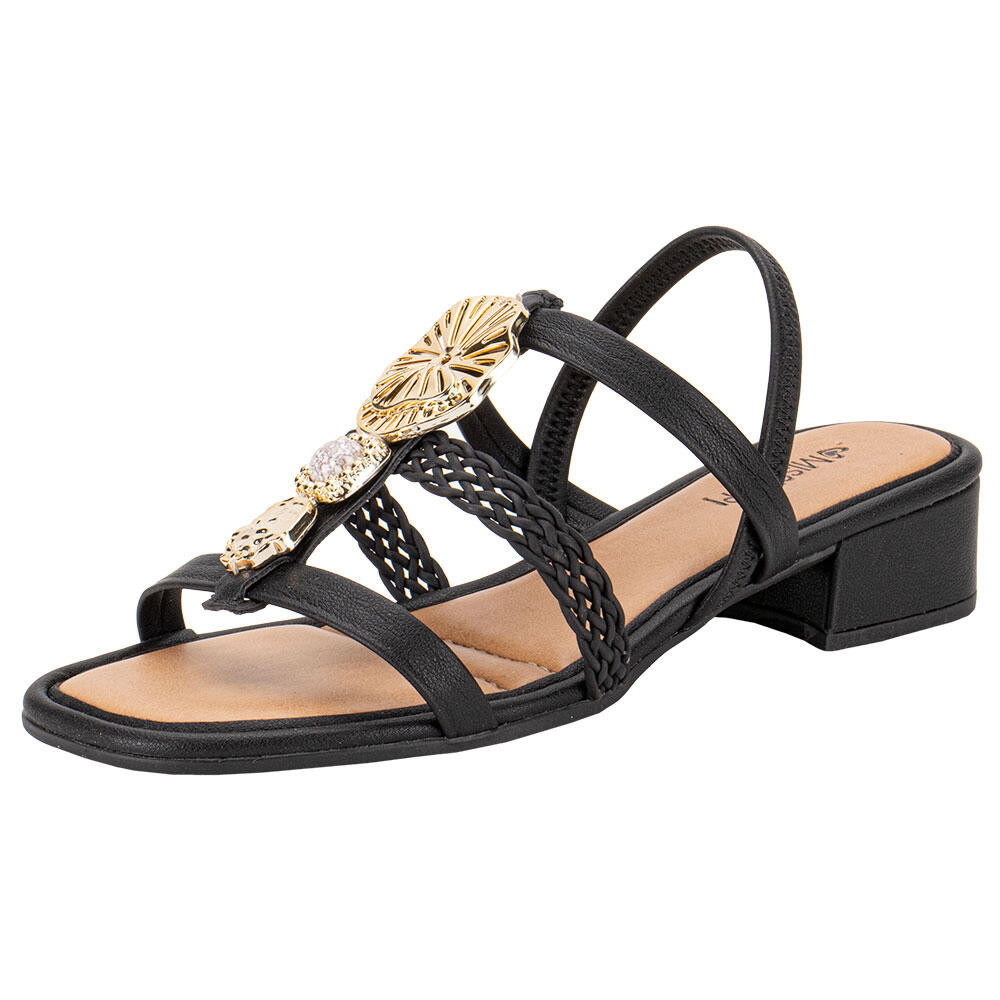 Sandália Feminina Salto Grosso Mississipi Mc782 em Oferta na Shopee