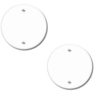 Kit Com 2 Placas Espelho Redonda Cega 3x3 - Fame Blanc 3 em Oferta na Shopee