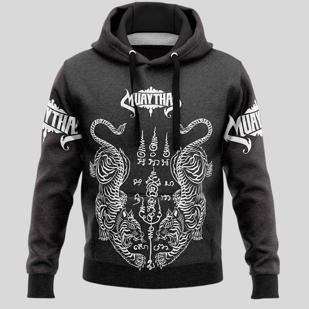Moletom Agasalho De Frio Muay Thai Luva Luta Treino Competidor UFCM Casaco Flanelado Estilo Canguru