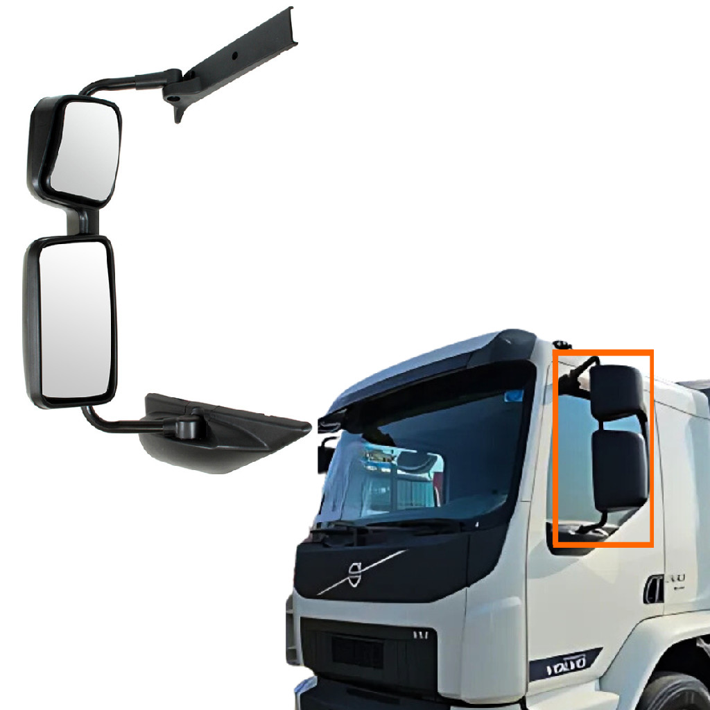 Retrovisor Volvo VM17 VM23 VM260 VM310 Lado Esquerdo Compatível