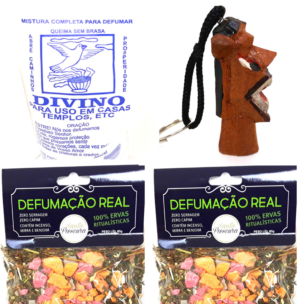 Defumador Espiritual Original Umbanda Defumação Descarrego Forte Limpeza Carranca Proteção Amor Kit
