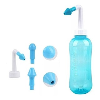 Higienizador Lavagem Nasal Ducha Garrafa 300 Ml E 2 Bicos
