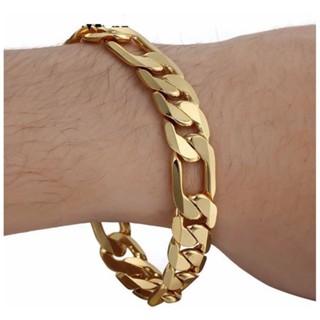 Pulseira Grossa Masculina 10mm Banhada Ouro 18k Promoção De Lançamento em Oferta na Shopee