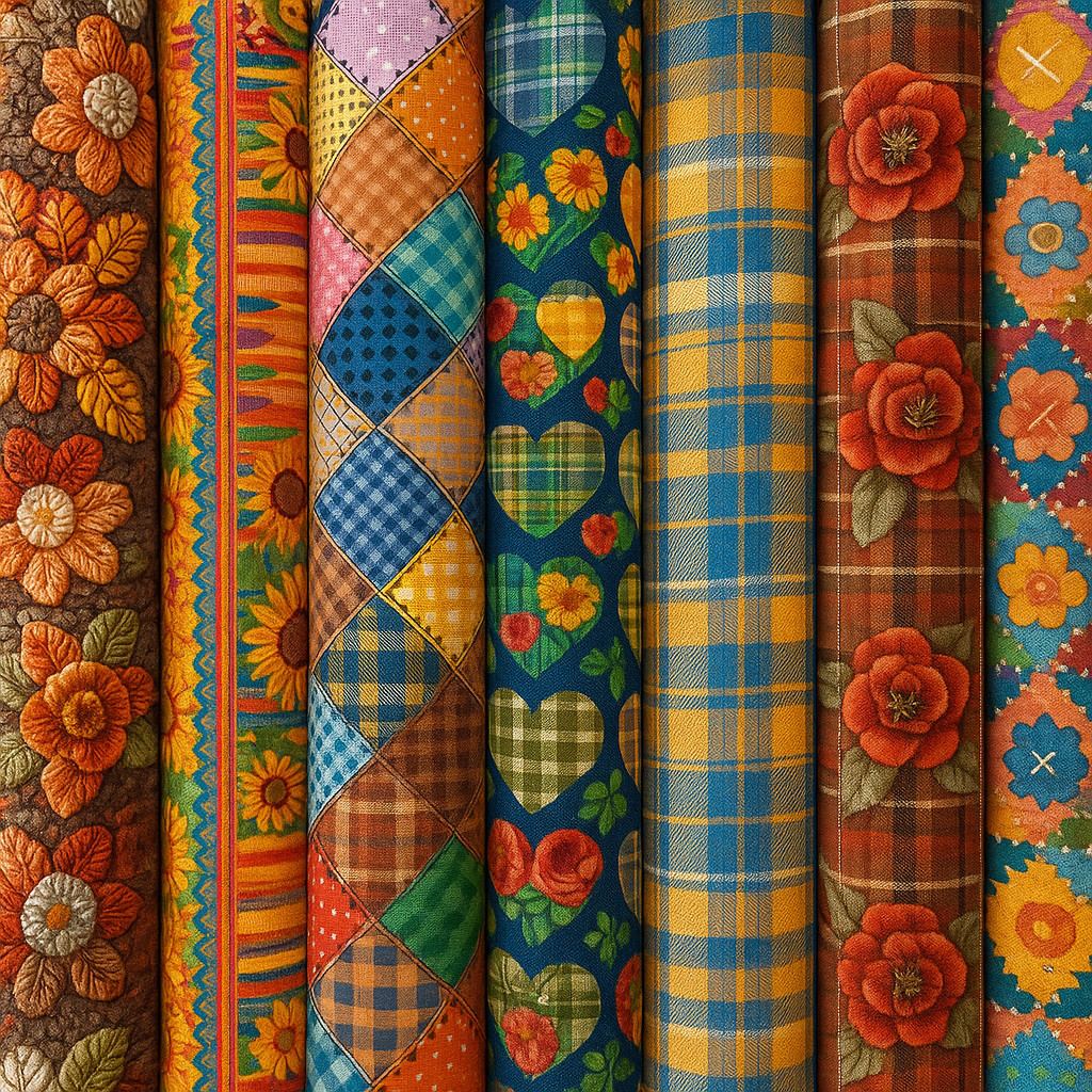 Tecido Tricoline Estampado Xadrez Junino Corações 0,50x1,50 Floral São João Artesanato Patchwork DIY