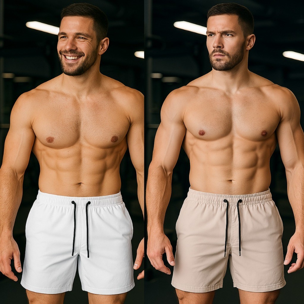 Kit 2 Shorts Praia Mauricinho Tactel+Elastano Cordão Calção Verão Leve Piscina Casual Varias Cores