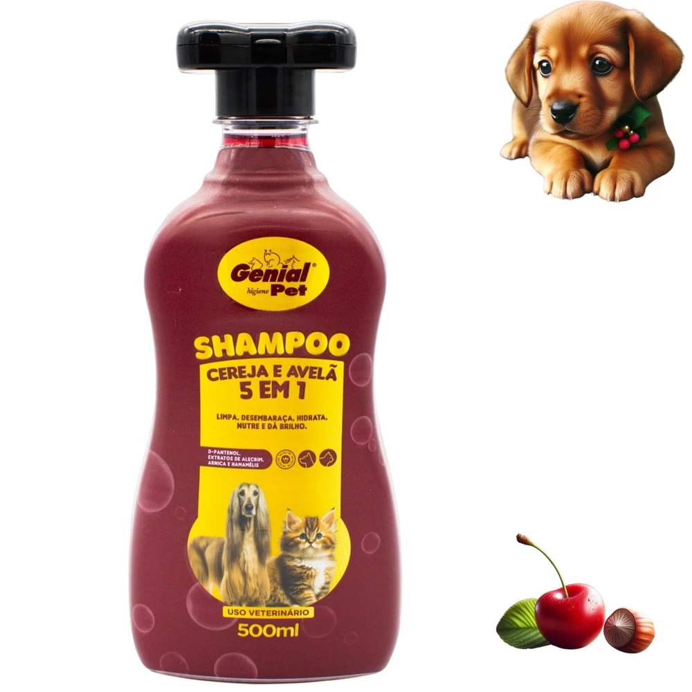 Shampoo Pet 500ml Cachorro Gato Cereja Avelã Banho Oferta