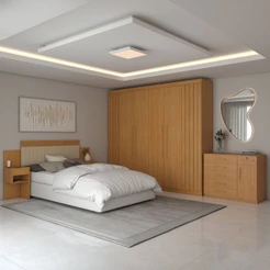 Quarto Completo Casal Aconchego 7 Portas 11 Gavetas - Panorama Móveis