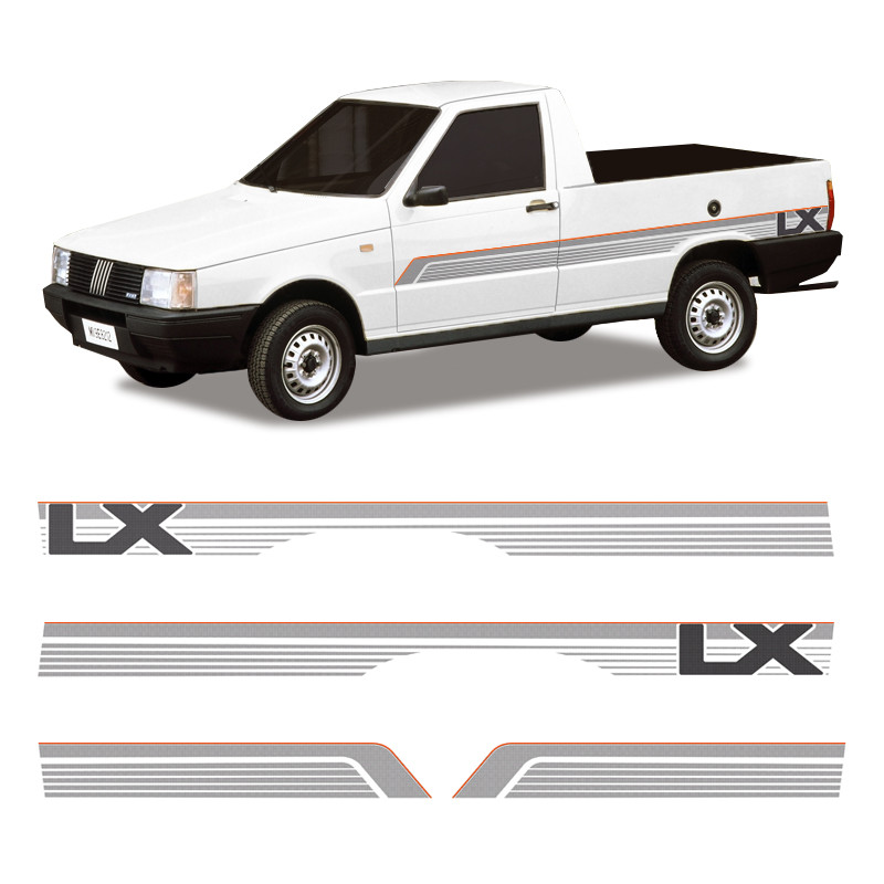 Faixas Fiorino Lx 1990 Adesivo Grafite Lateral Decorativo