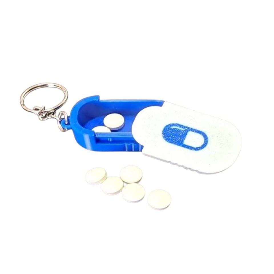 Kit Com 2 Chaveiros Porta Remédio Capsulas Porta Comprimido