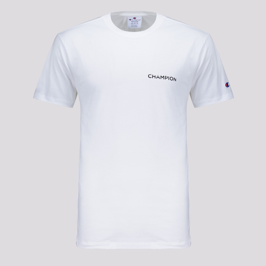 Camiseta Champion PlayBook Off White em Oferta na Shopee