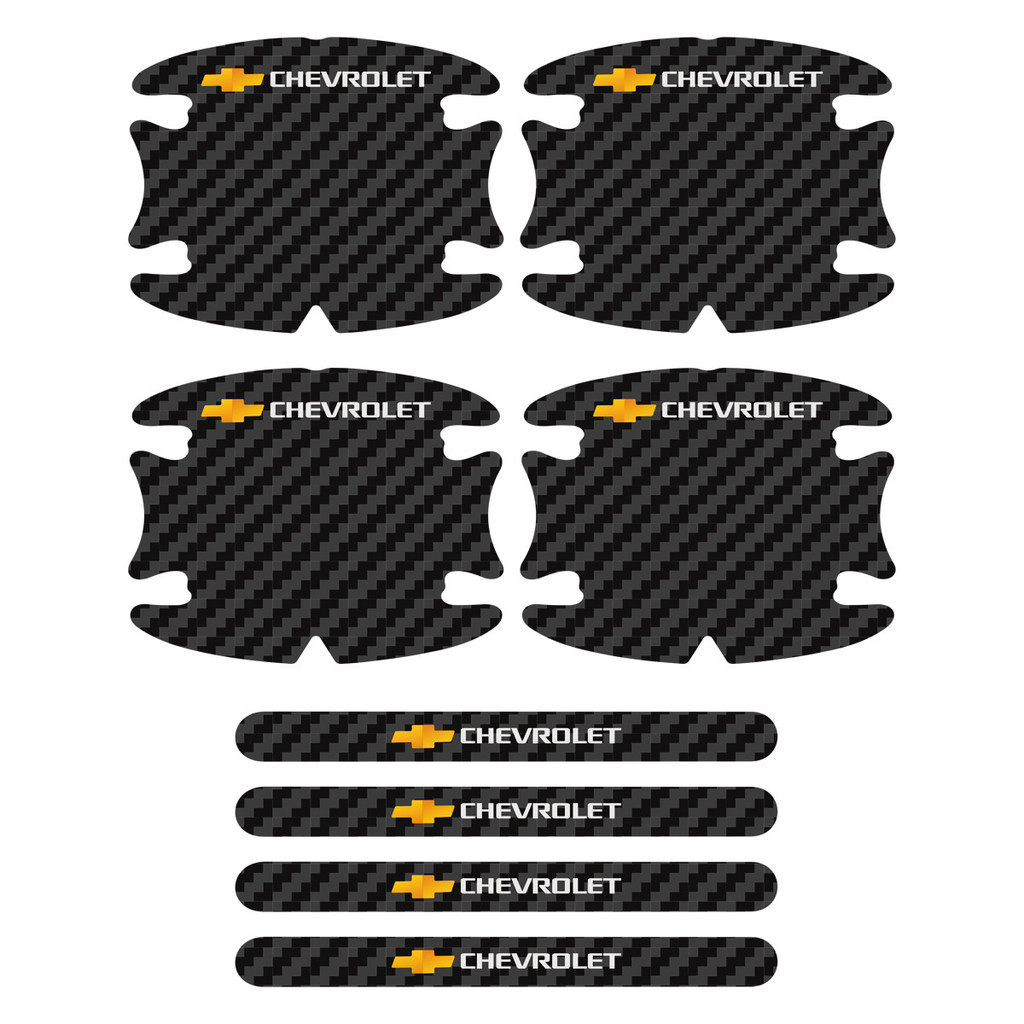 Kit Adesivos Protetor Maçaneta Linha Chevrolet GM Carbono em Oferta na Shopee
