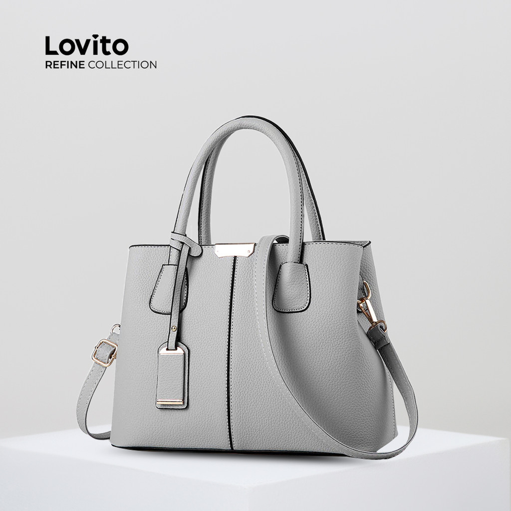 (Lovito Refine) Bolsa avançada elegante e simples de grande capacidade com temperamento e ...