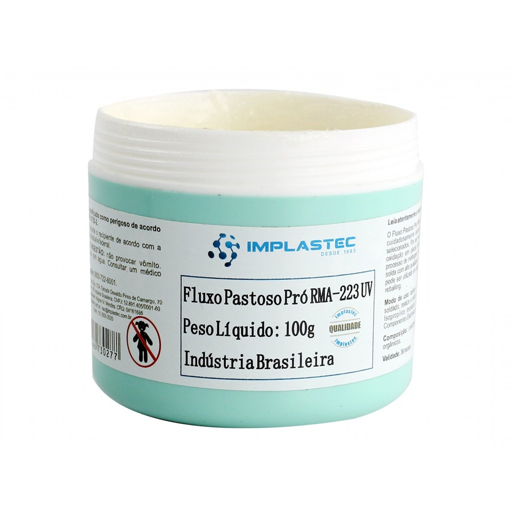 Fluxo Pastoso Pró Pote Rma-223 Uv 100g Reflow Bga Implastec em Oferta na Shopee