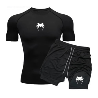 Kit Treino Academia Gym Camiseta Compressao E Short Compressao Snake Exclusivo em Oferta na Shopee