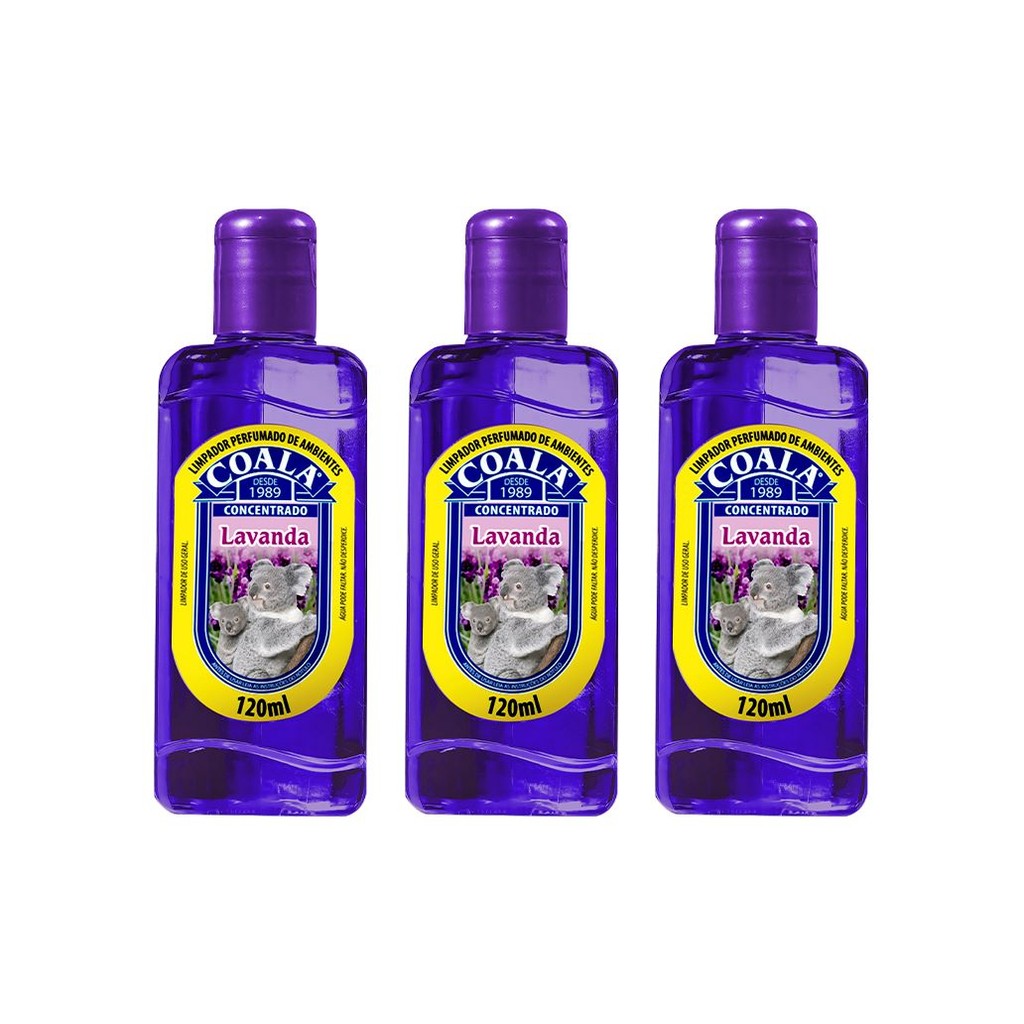 Combo 3 Limpadores Coala Lavanda 120 ml - Home & Living