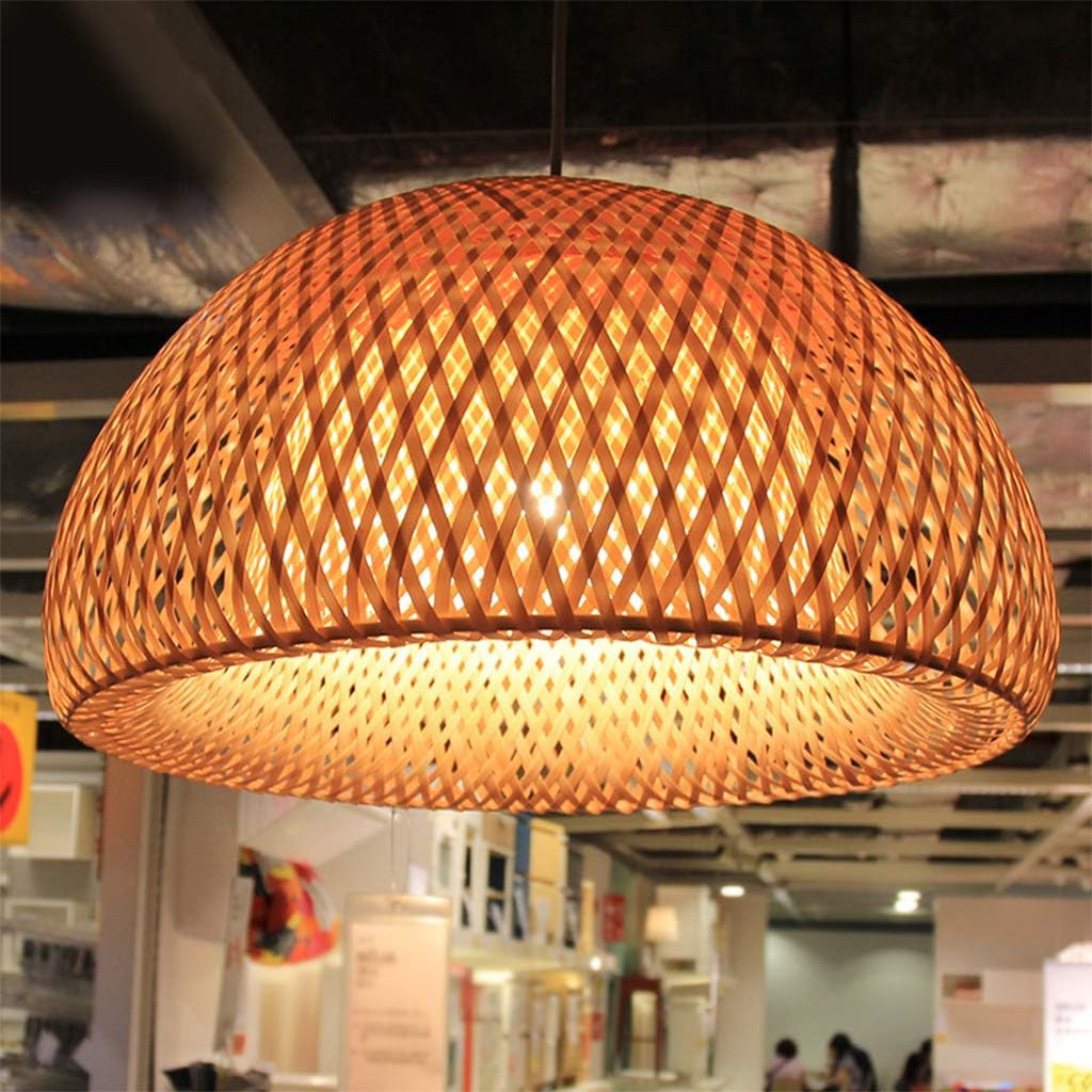 Luminária Pendente Rústica Malibu Fibra de Bambu