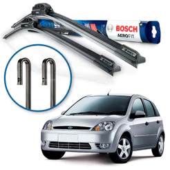 Par Palheta Limpador Parabrisa Bosch Ford Fiesta 2002 2003 2004 Braço Gancho