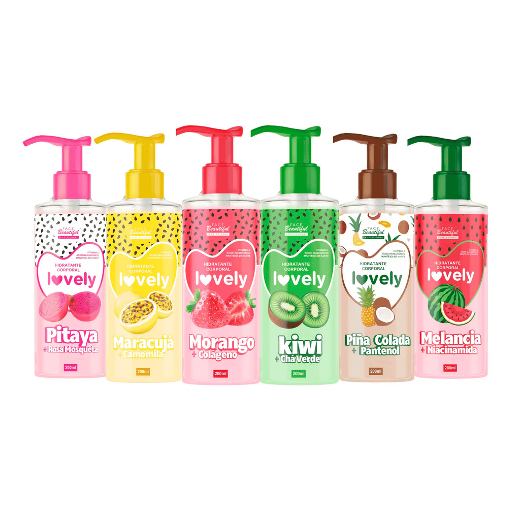 Hidratante Corporal Cheiro de Fruta Vegano Lovely Face Beautiful 200ml em Oferta na Shopee