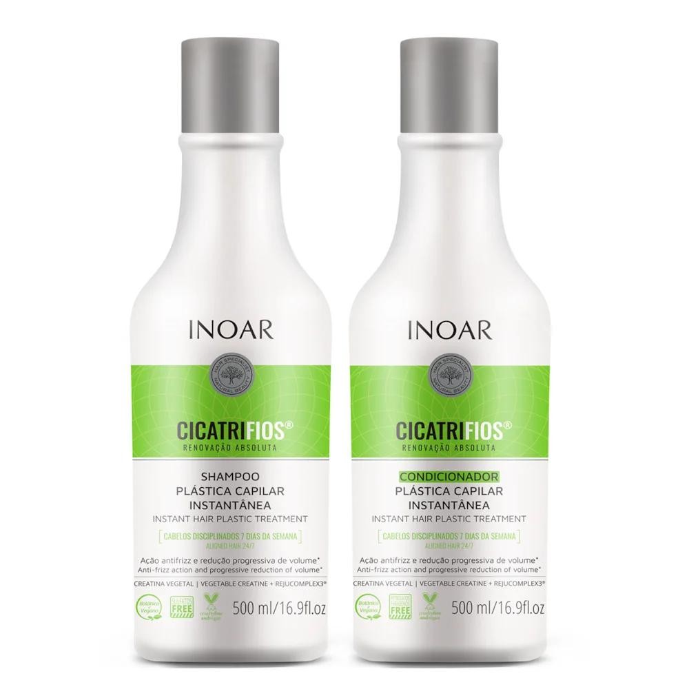 Kit Cicatrifios Shampoo 500ml + Condicionador 500ml Inoar em Oferta na Shopee