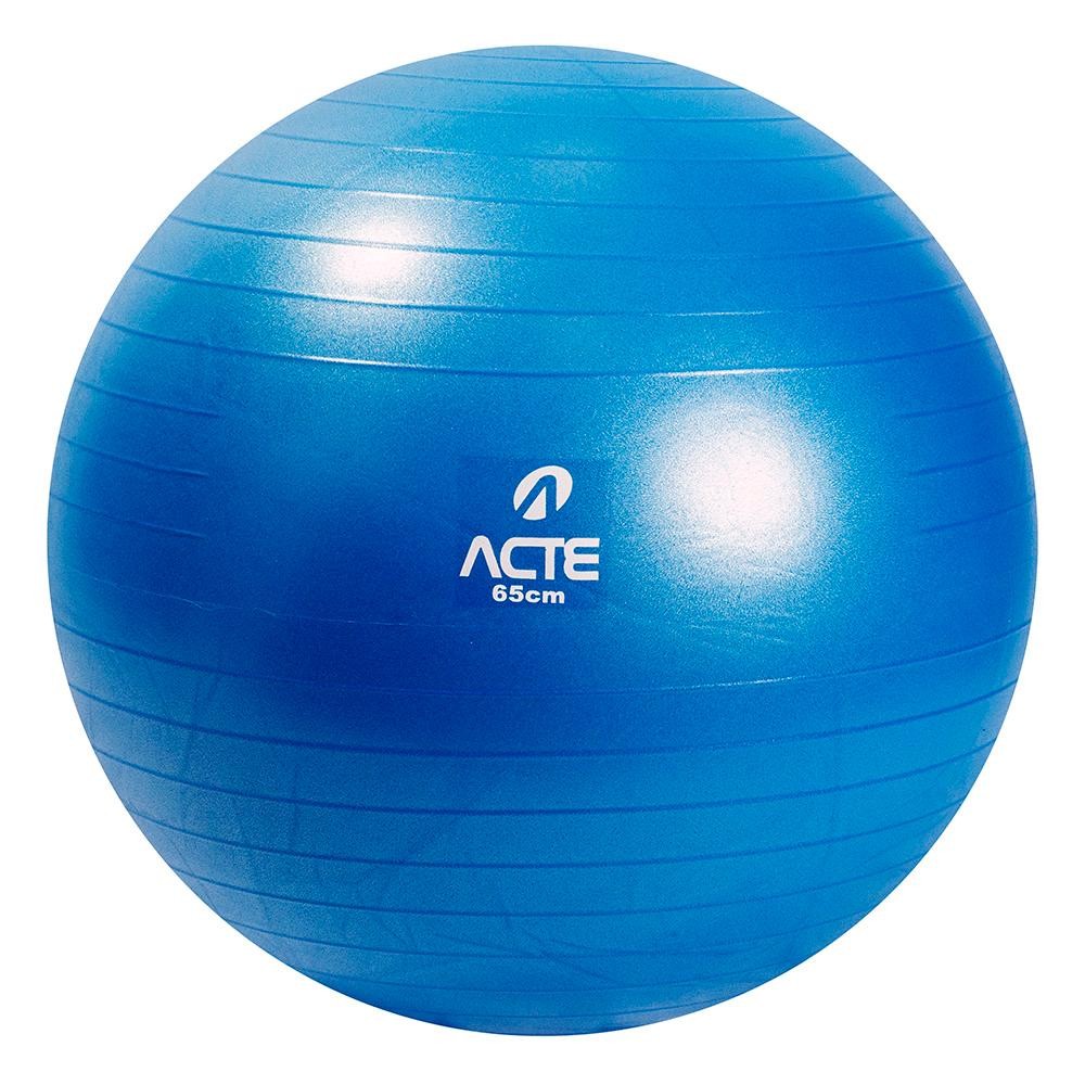 Bola Pilates 65 cm PVC Sistema Anti-Estouro T9 Azul Acte - Sports & Outdoors