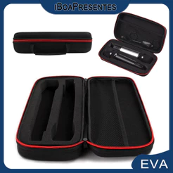 Bolsa De Armazenamento De Microfone Sem Fio EVA Um Par De Caixas De Armazenamento De Absorção De Choque De Microfone