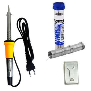 Kit Ferro De Solda Soldar Soldador 60w + Estanho