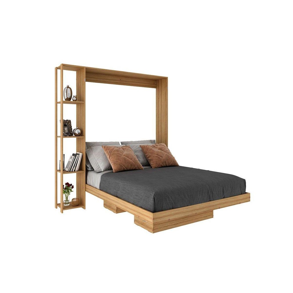 Cama Dobrável Multifuncional Articulada CM8014 Amêndoa - Tecno Mobili