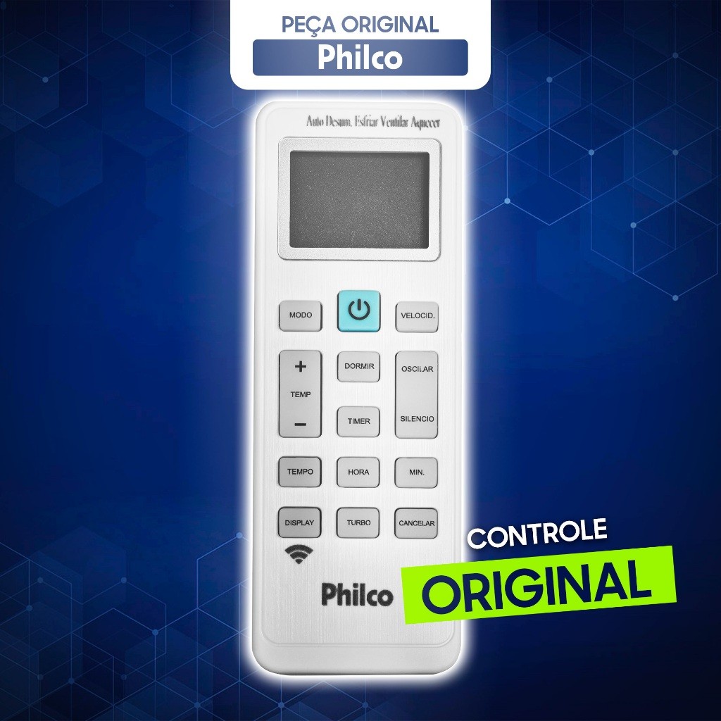 Controle Ar Condicionado Philco Original: Controle Ar Condicionado Split 7000 a 24000 btus