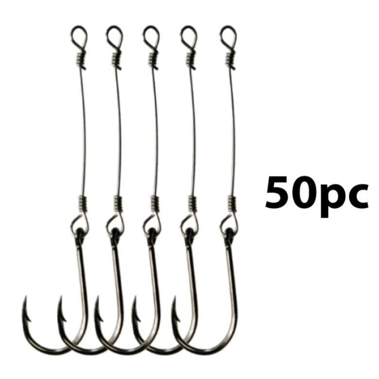 Anzol Chinu Encastoado Para Pesca Kit Com 50 Pcs - Tamba Pacu Traíra Pesqueiro