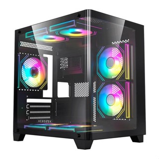 Gabinete Gamer Acegeek Arcane, Mid-Tower, Lateral de Vidro, Preto, AG-ARCANE-BK em Oferta na Shopee