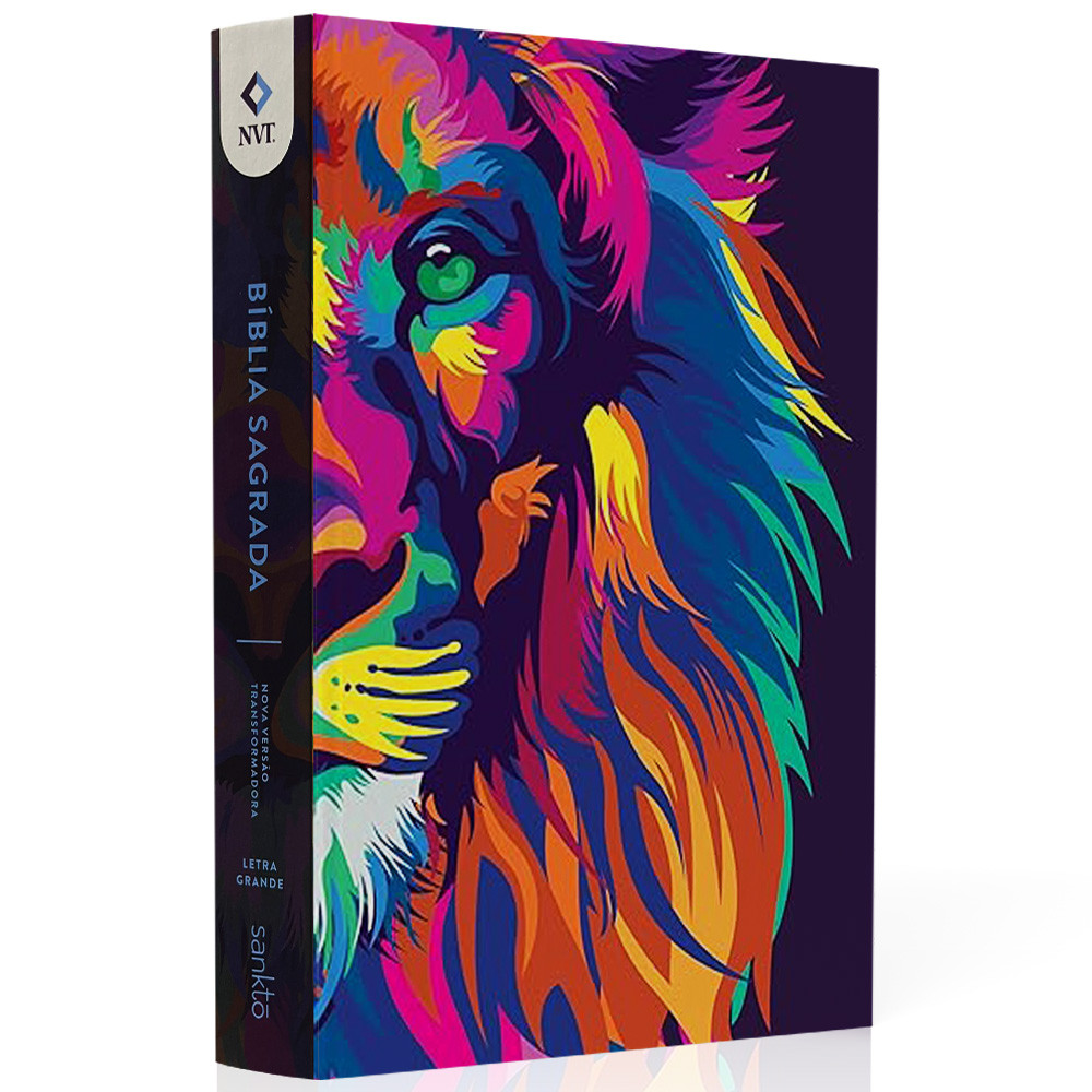 Bíblia Sagrada Lion Colors | NVT | Letra Grande | Capa Dura