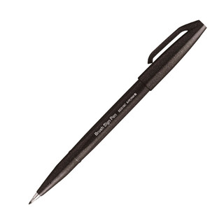 Caneta hidrográfica Brush Sign Pen Preta Pentel em Oferta na Shopee