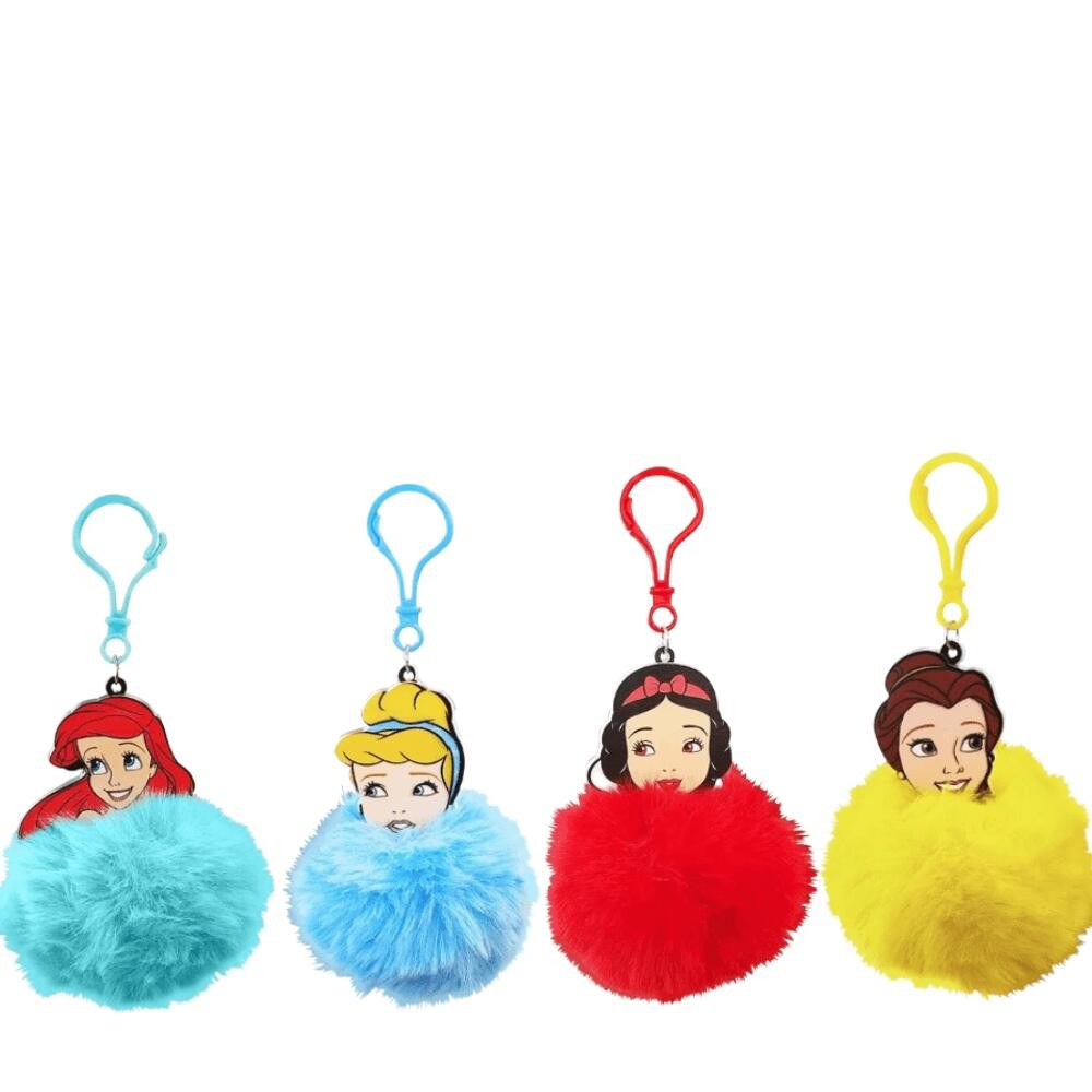 Chaveiros Princesas Disney Com Pompom Colorido
 - Hobbies & Collections