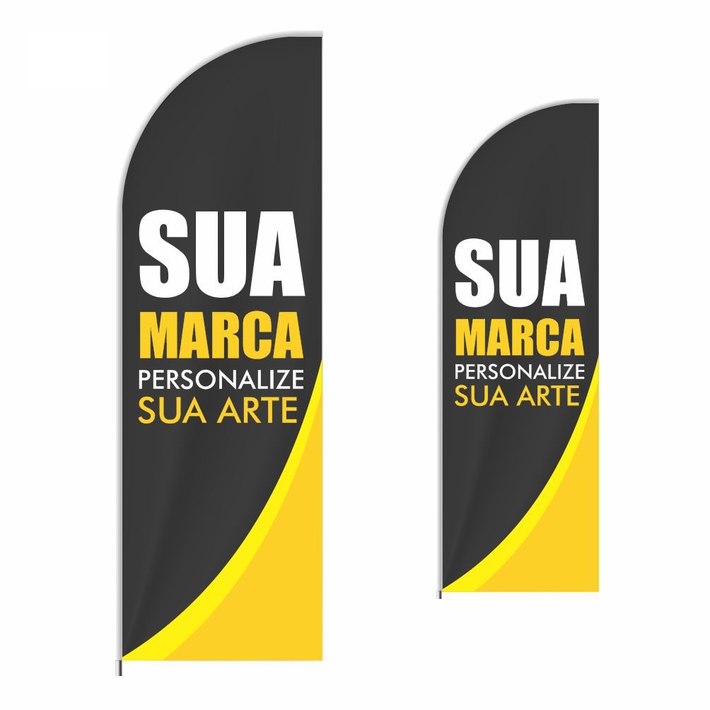 Wind Banner Personalizado Somente Tecido 2,15m Dupla Face em Oferta na Shopee