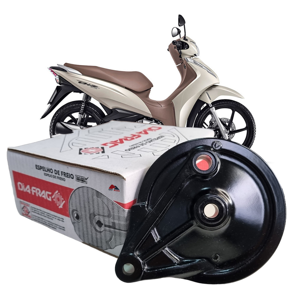 Espelho de Freio Traseiro Preto Diafrag Honda Biz 125 Es (Todas)